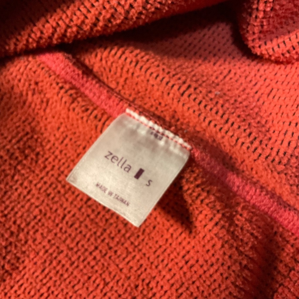 Zella Active Hoodie Pullover Top Size Small Salmon 1/4 Zip Thumb Hole Long Slve - Picture 4 of 10